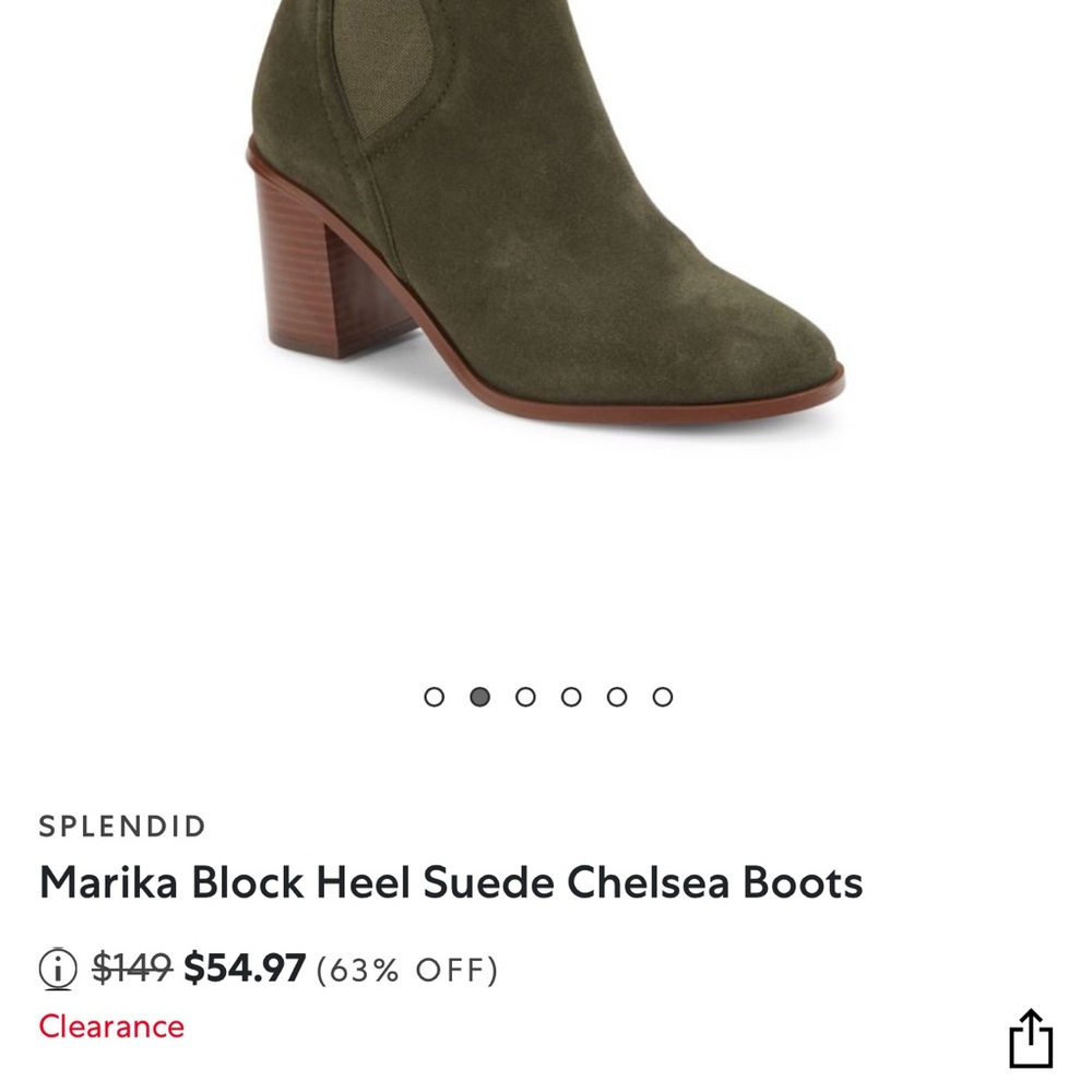 Splendid Green Suede Block Heel Boots
